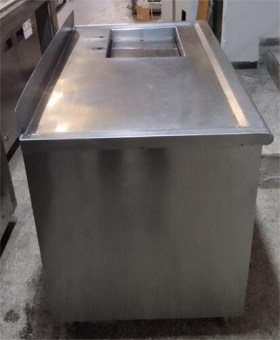 Πόστο Σερβιτόρου 120x70x86Cm Ανοξείδωτο Με Γούρνα & 2 Συρτάρια Μεταχειρισμένο